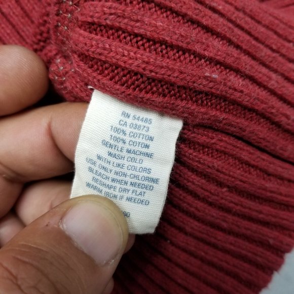 American Eagle Sweater Mens Large Red Pullover Crew Neck Casual - Picture 12 of 12